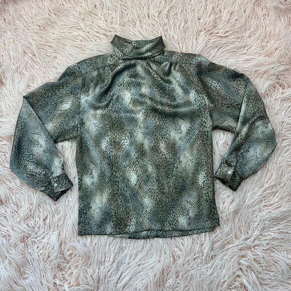 Women’s Vintage Size 14 Turtleneck Blouse - Picture 1 of 5